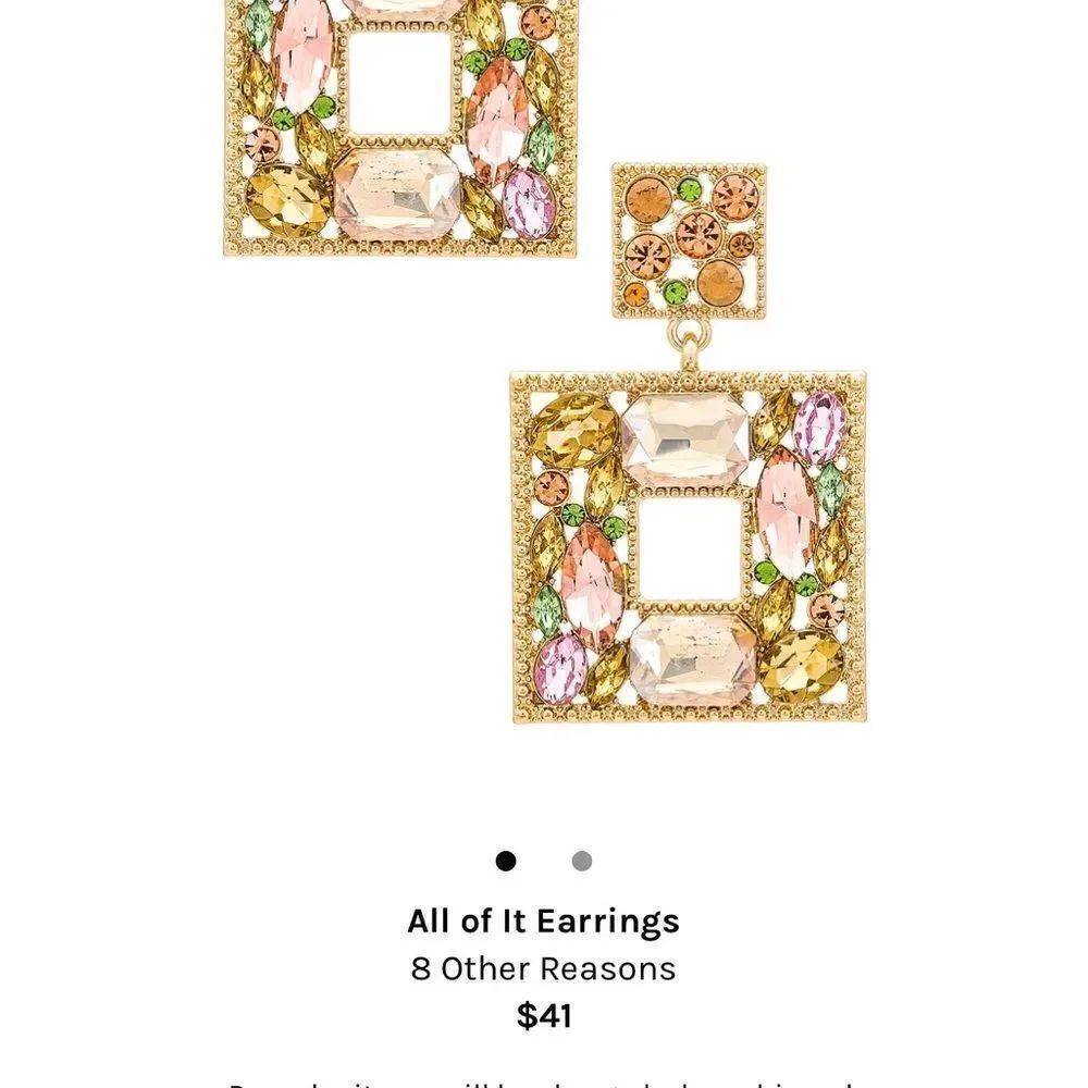 Rhinestone statement earrings #516 - Picture 3 of 8